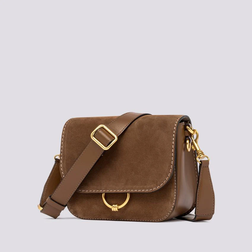 BORSA tracolla Meg In suede marrone - immagine 4
