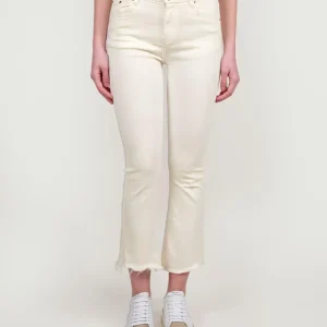 PANTALONE 5 TASCHE SFRANGIATO Bianco