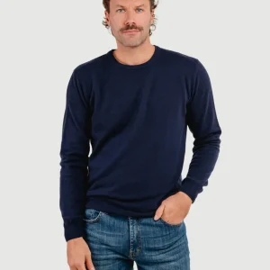 MAGLIA GIROCOLLO 100% CASHMERE BLU NAVY