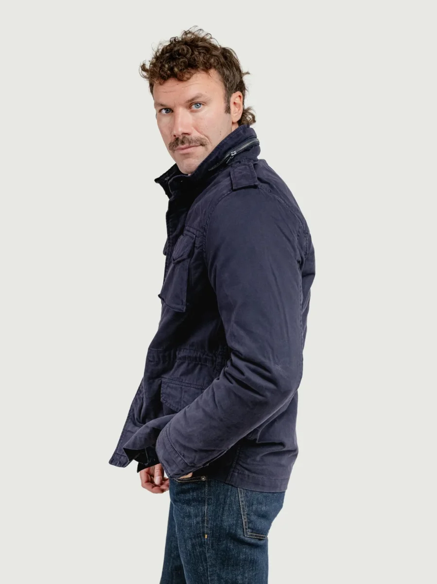 FIELD JACKET IN COTONE CON IMBOTTITURA SEPARABILE BLU NAVY - immagine 3