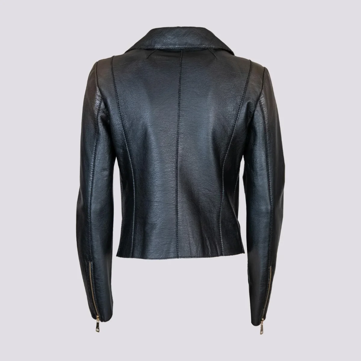 CHIODO IN PELLE SFODERATO MARRONE - immagine 6