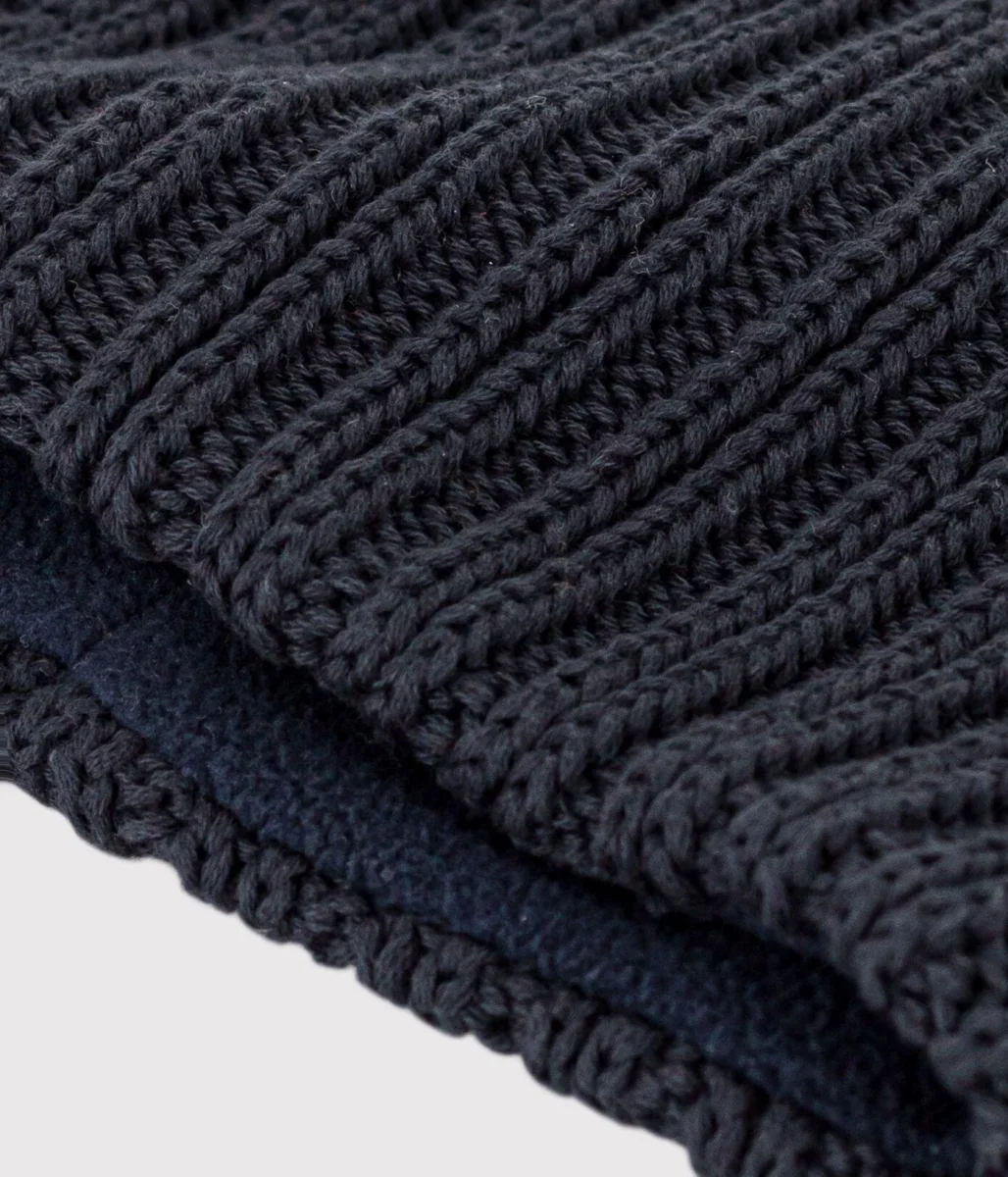 SNOOD IN MAGLIA A RIGHE CON FODERA IN PILE - immagine 4
