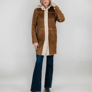 ECOMONTONE CON ZIP REVERSIBILE CARAMELLO E PANNA