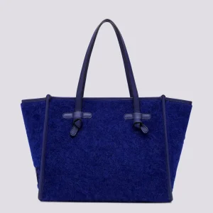 Borsa a spalla Marcella Furry Bluette