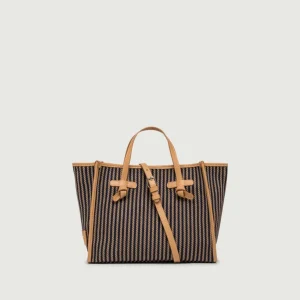 BORSA SHOPPING MISS MARCELLA IN PELLE E TESSUTO