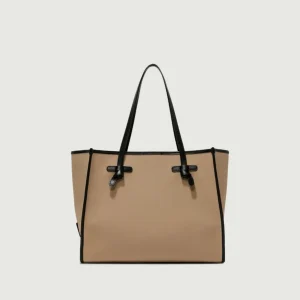 Shopping Marcella in tessuto cappuccino