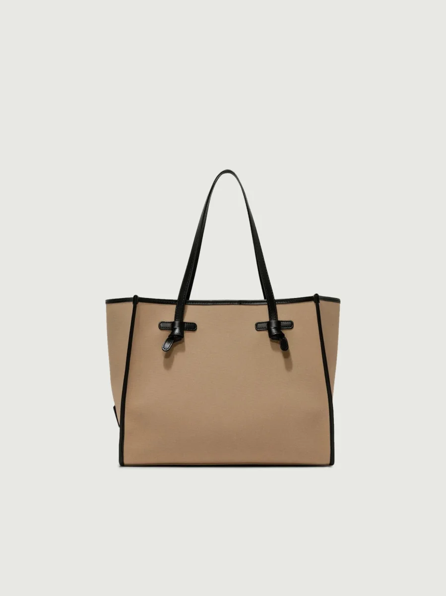 Shopping Marcella in tessuto cappuccino