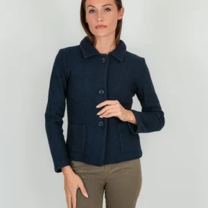 GIACCA in LANA COTTA blu