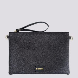 POCHETTE EASY GLITTER nero