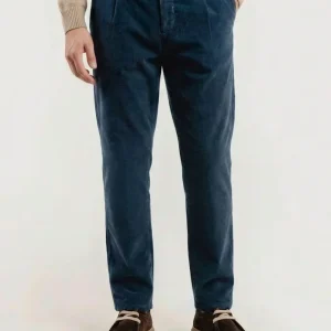 PANTALONE IN VELLUTO COSTE BLU