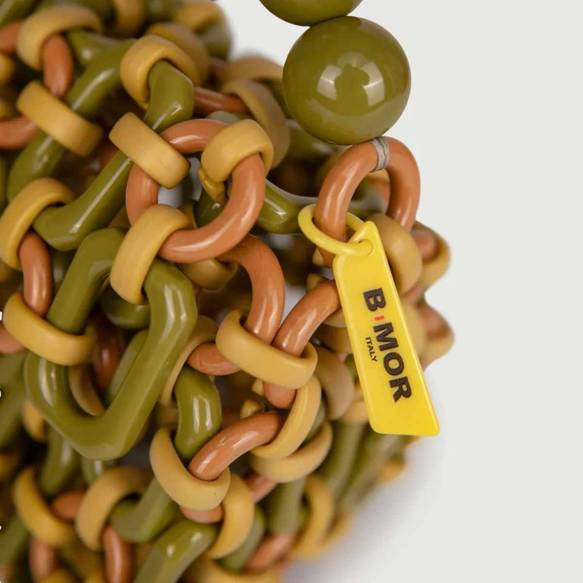 BORSA A BAULETTO IN RESINA MULTICOLOR VERDE "BUBBLE" - immagine 4