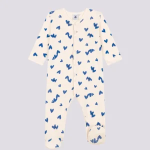 PIGIAMA BEBÈ CUORE BLU IN COTONE