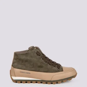 Sneaker JANIS MID in camoscio verde militare