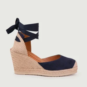 ESPADRILLAS SCAMOSCIATA BLU CON LACCI