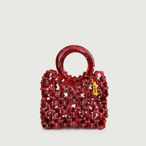 BORSA CON MANICI IN RESINA ROSSA "DOLL"