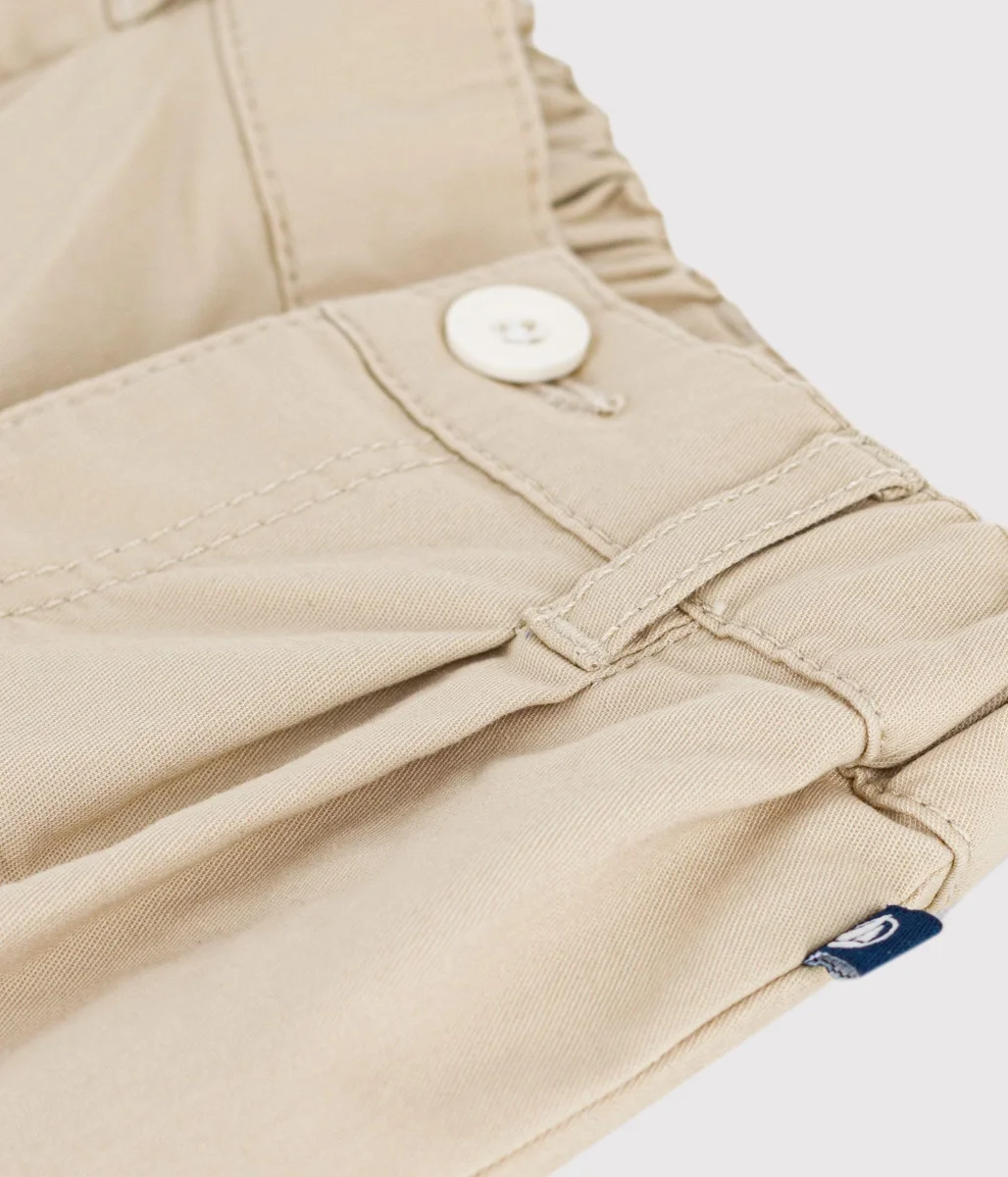 Pantaloni in serge beige neonato - immagine 5