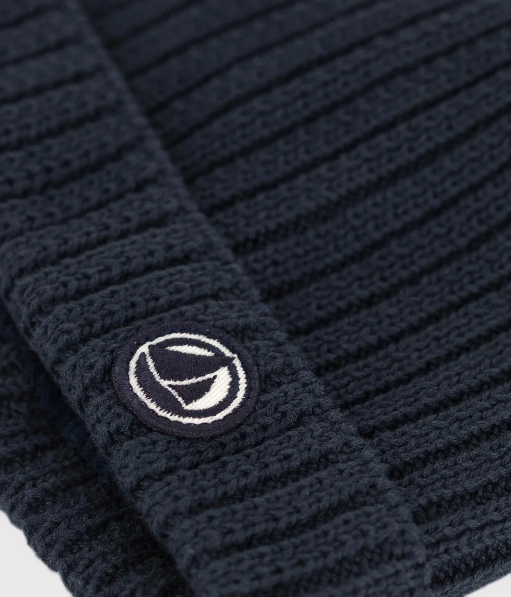 BERRETTO BLU IN MAGLIA FODERATO IN PILE - immagine 3