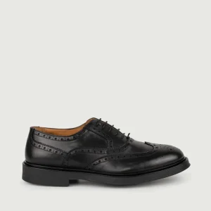 FRANCESINA IN PELLE NERA CODA DI RONDINE