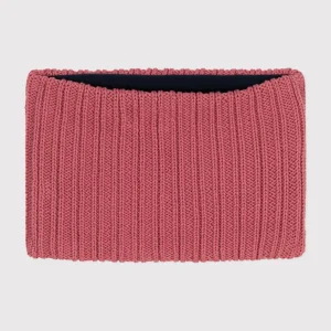 Snood rosa in maglia foderata in pile bambino