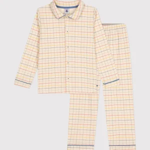 Pigiama a quadri multicolor in cotone con stampa a quadri bambino