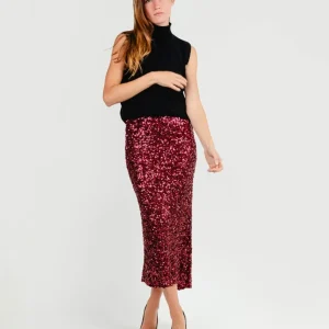 LONGUETTE CON PAILLETTES RUBINO