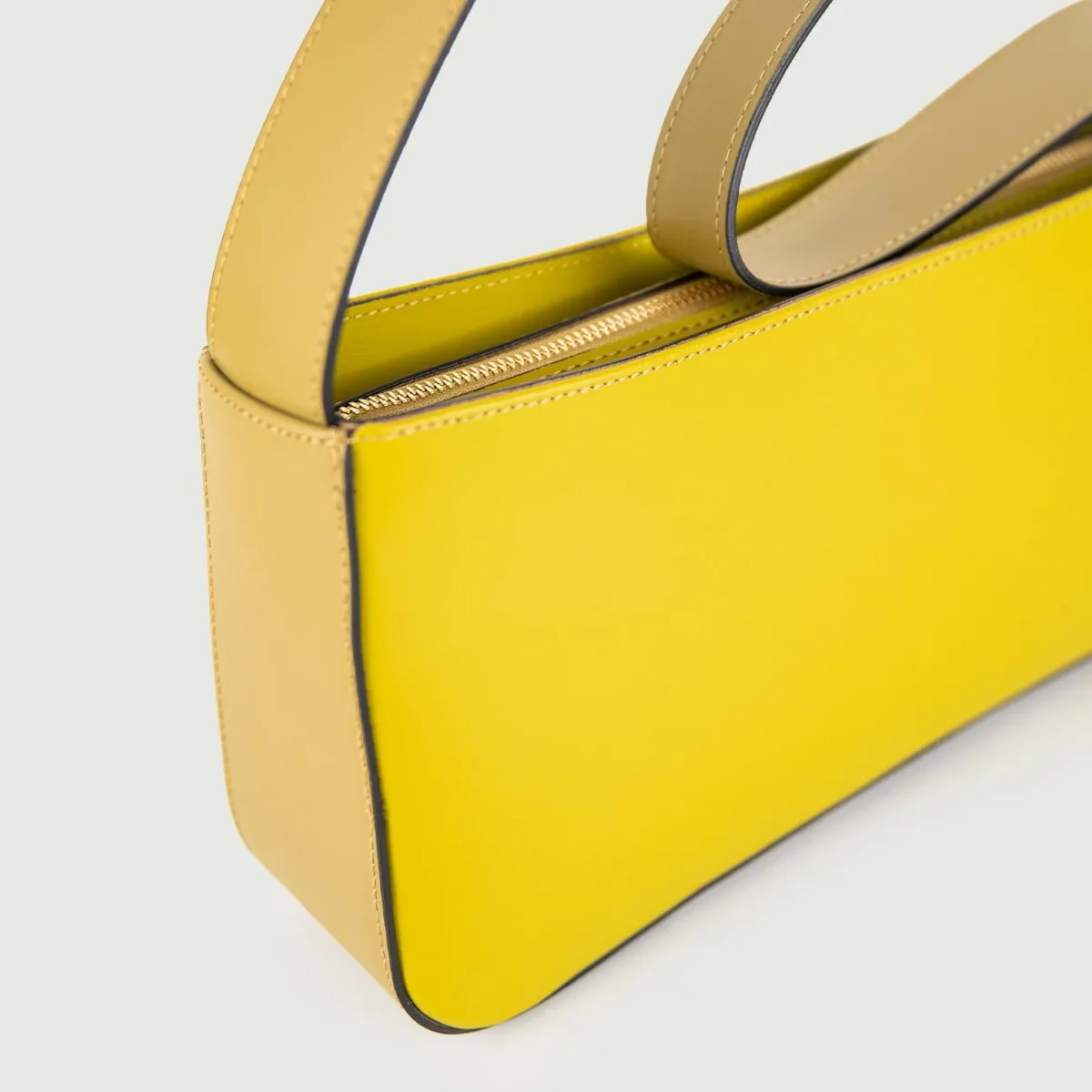 BORSA A SPALLA SEVENTY IN PELLE BICOLORE PISTACCHIO E SALVIA - immagine 4