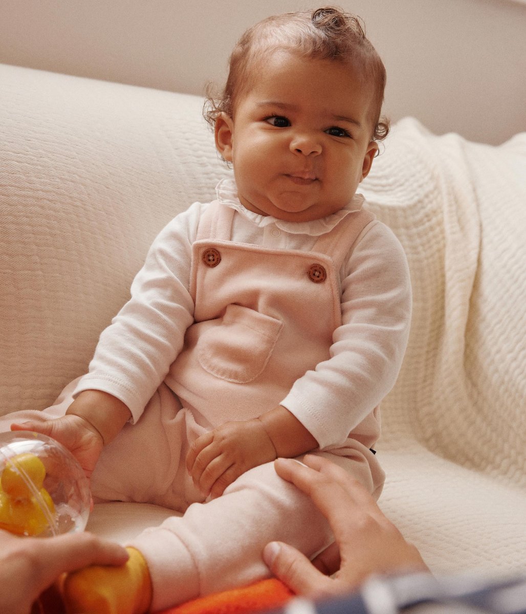 COMPLETO CON SALOPETTE IN VELLUTO BEBÈ - immagine 6