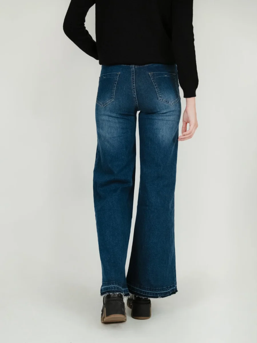 JEANS A PALAZZO SFRANGIATO - immagine 4