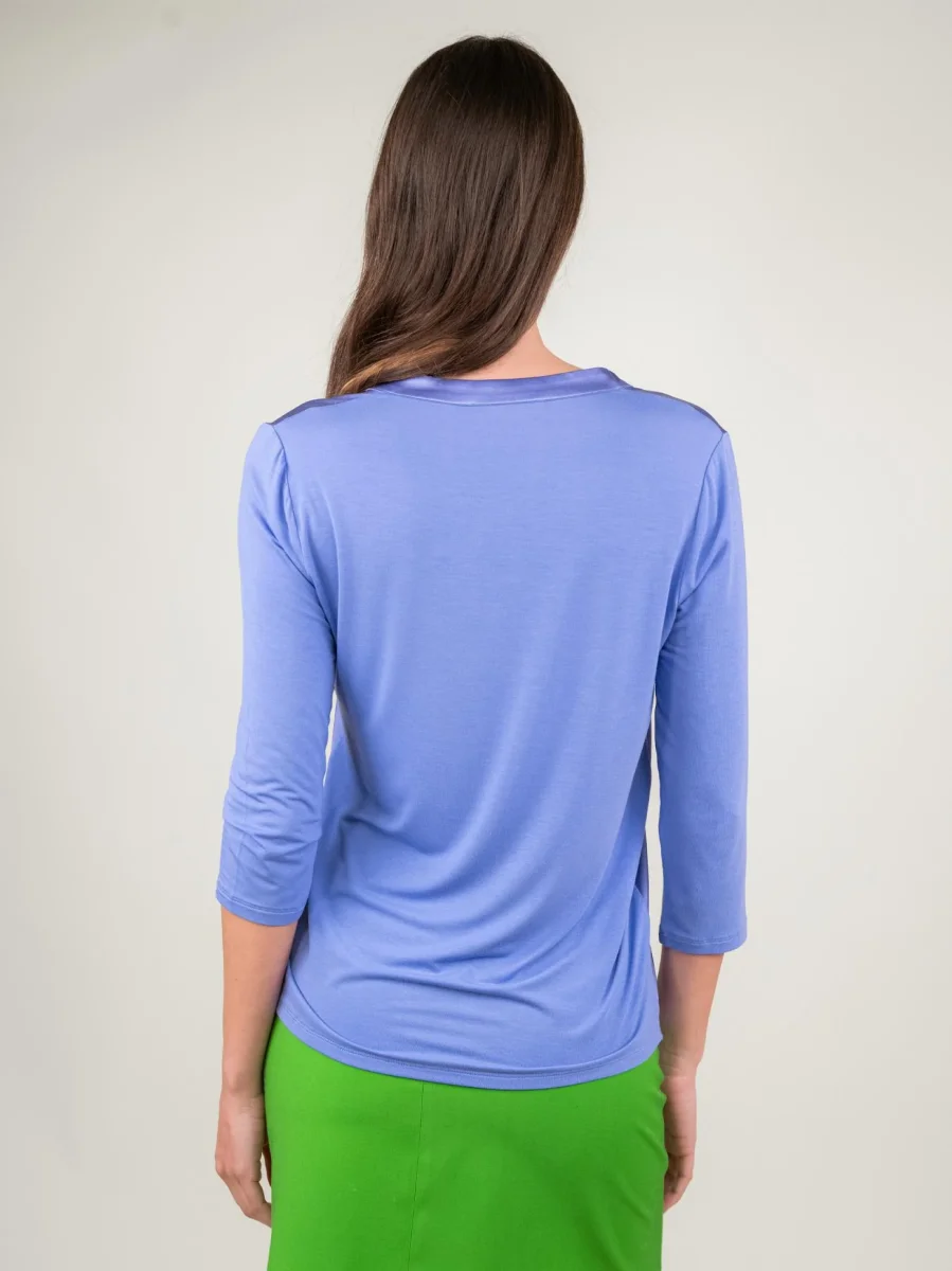 BLUSA CON SCOLLO SERAFINO LAVANDA - immagine 4