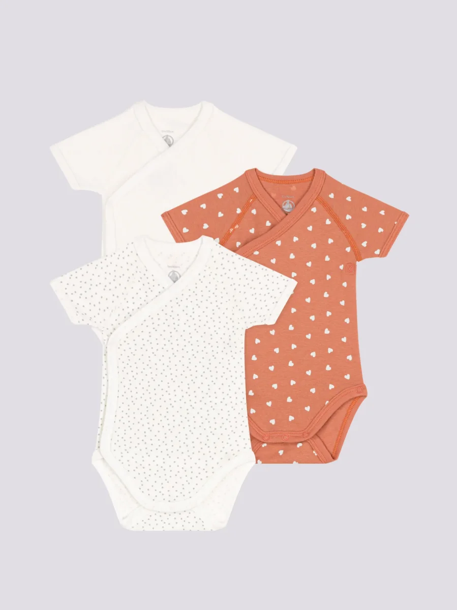 CONFEZIONE DA 3 BODY IN COTONE PER NEONATI