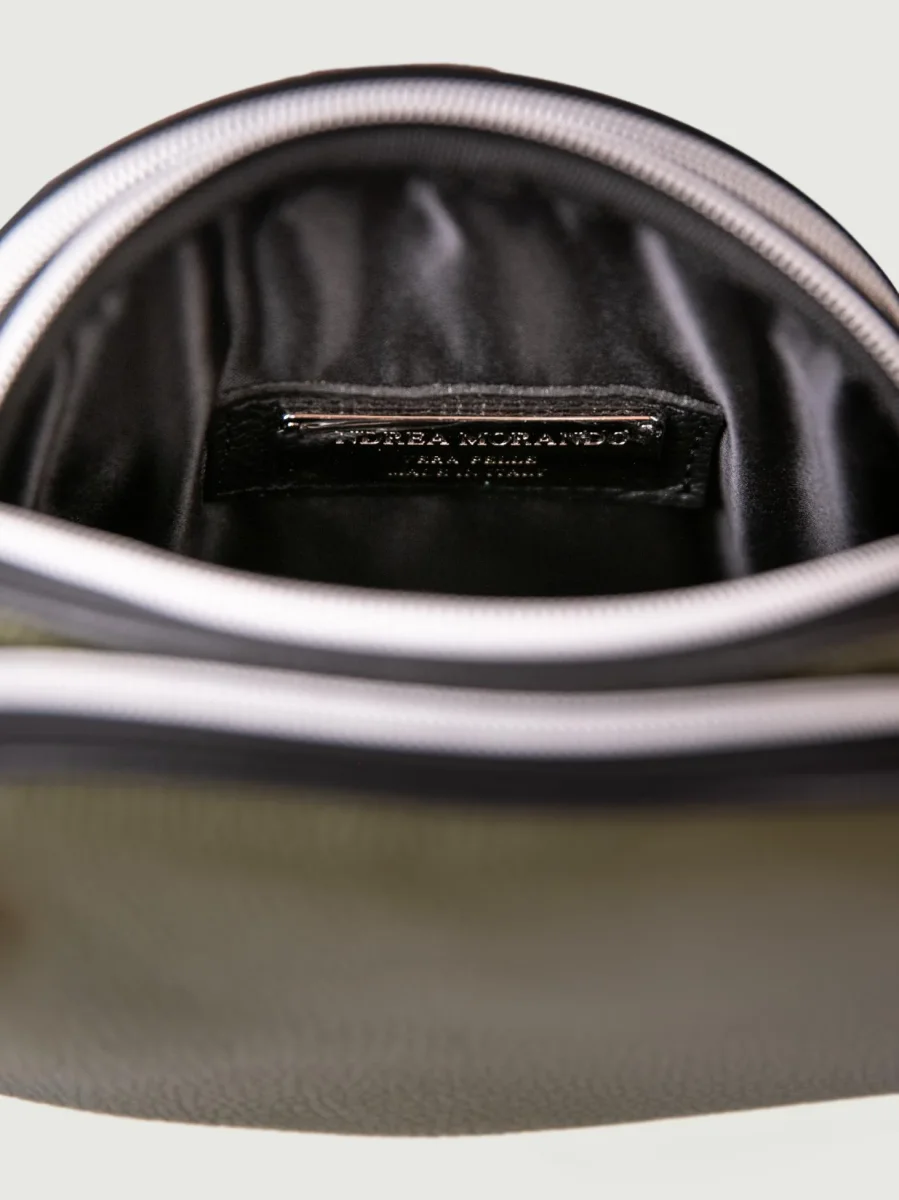 BORSA A TRACOLLA TRIS IN PELLE VERDE - immagine 5