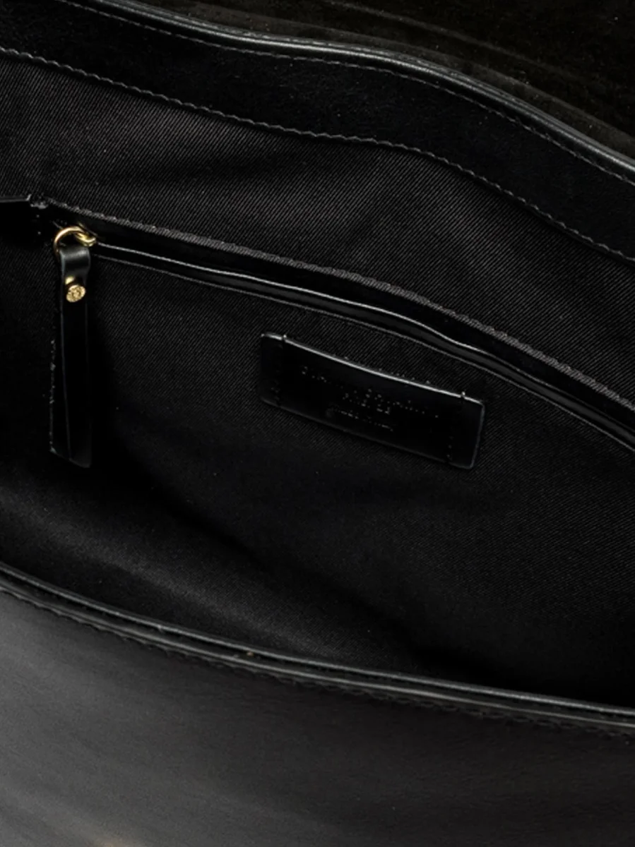 BORSA MARLENE IN PELLE NERA - immagine 5