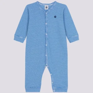 PIGIAMA AZZURRO BEBÈ SENZA PIEDI A RIGHE