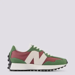 Sneaker 327 Verde Nori e borgogna