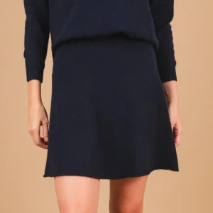 MINI GONNA IN MAGLIA BLU