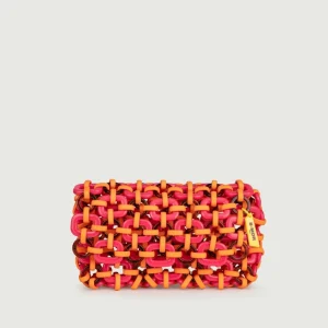 CLUTCH IN RESINA MULTICOLOR FUCSIA "SHELL"