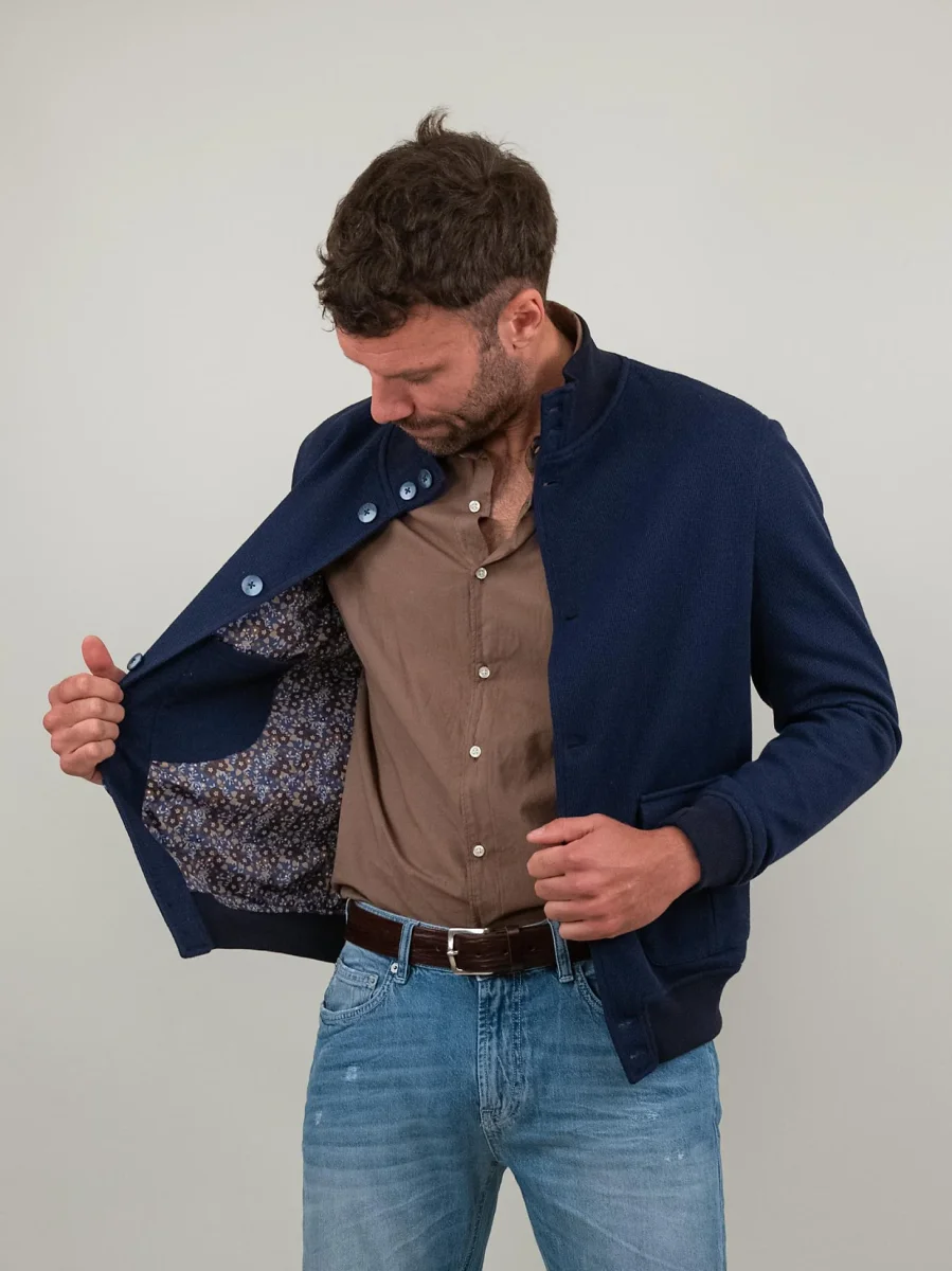 GIUBBOTTO IN MAGLIA BLU - immagine 5