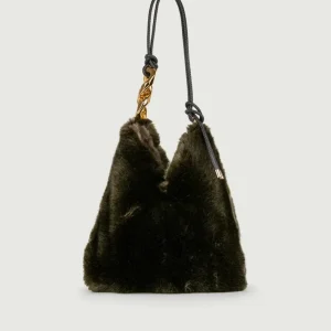 BORSA A SPALLA IN ECOPELLICCIA KAKI