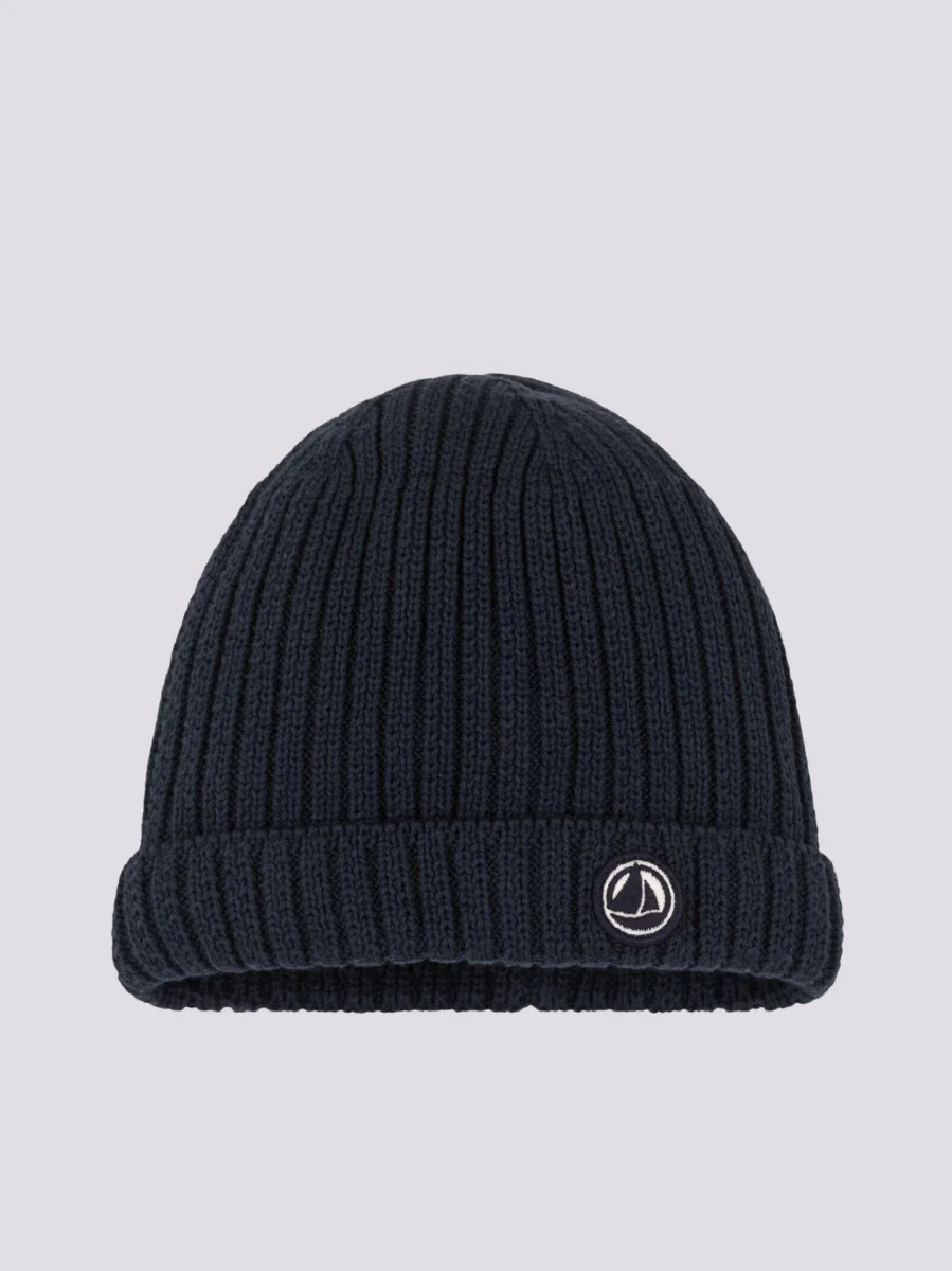 BERRETTO BLU IN MAGLIA FODERATO IN PILE