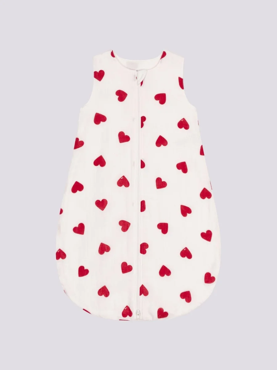 SACCO NANNA BEBÈ IN COTONE FANTASIA CUORI