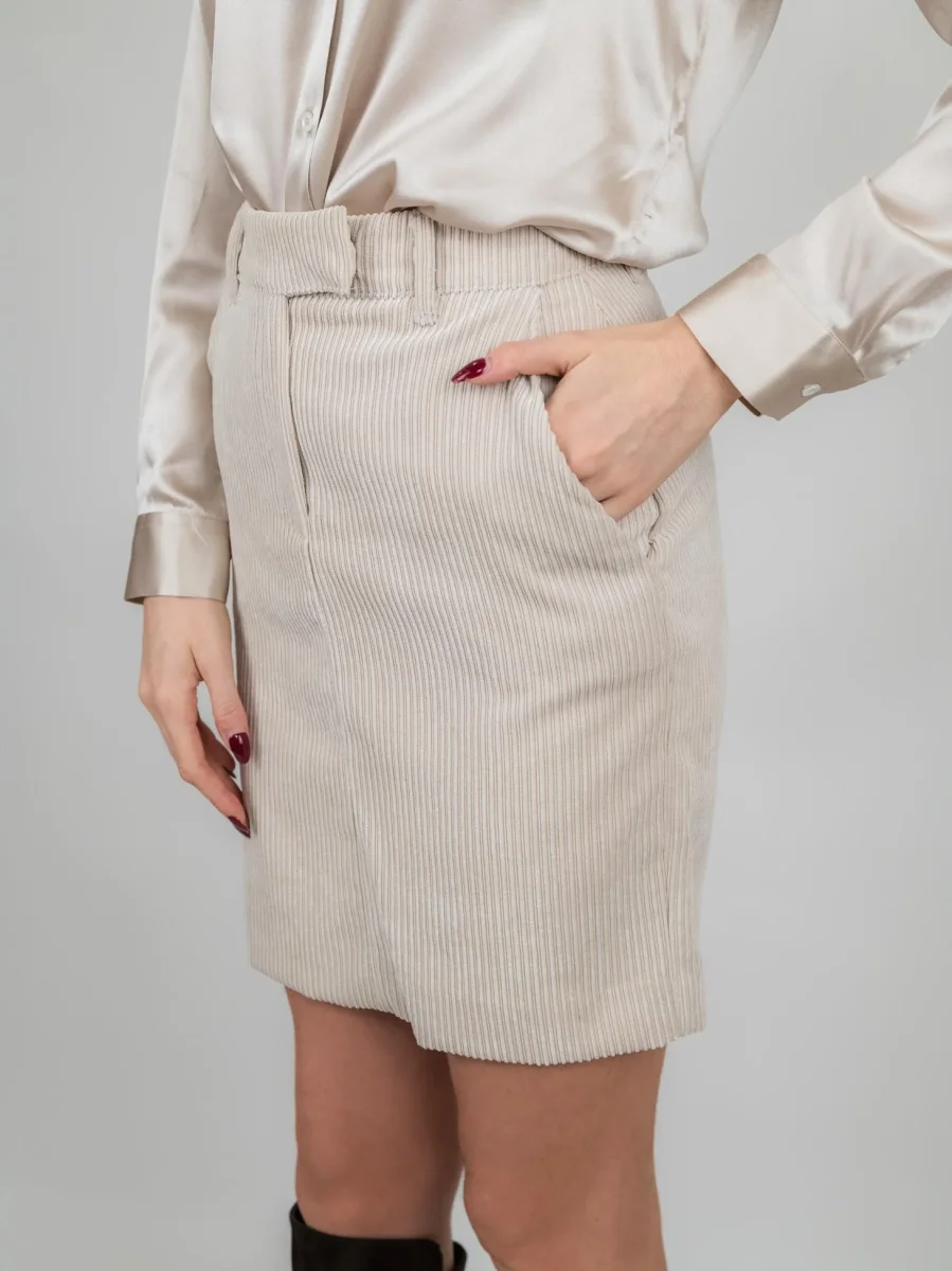 GONNA VELLUTO A COSTE PANNA - immagine 5