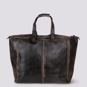 BORSONE IN VIAGGIO IN PELLE MARRONE EFFETTO VINTAGE INTERNATIONAL