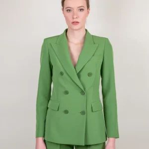 BLAZER DOPPIOPETTO IN TESSUTO VERDE