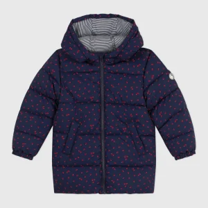 PIUMINO LUNGO BLU STAMPA MELE