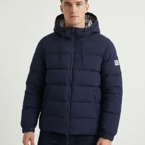 PIUMINO IMBOTTITO CON CAPPUCCIO NAVY