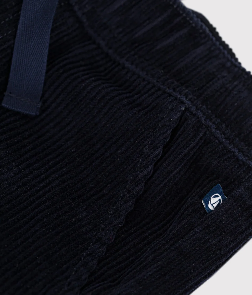 Pantaloni dritti in velluto blu - immagine 4