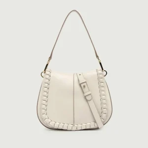 Borsa a spalla Helena Round special in pelle Marble