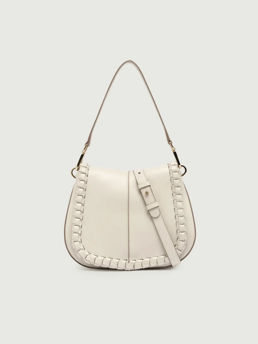 Borsa a spalla Helena Round special in pelle Marble