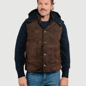 GIUBBOTTO REVERSIBILE BRAD KNIT IN CAMOSCIO E MAGLIA