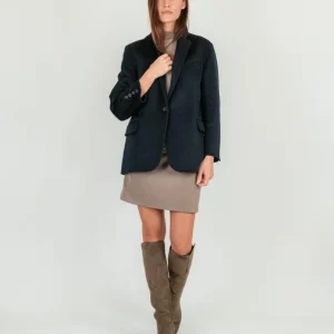 BLAZER MONOPETTO BLU